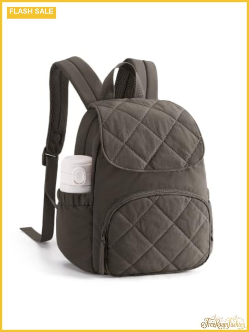 Mini Backpack Women Cute Puffer Flap Daypack Purse Lightweight